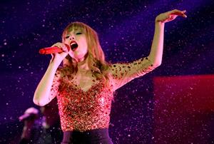 Taylor Swift on stage at the KIIS FM 2012 Jingle Ball concert at Nokia Theatre in Los Angeles - December 1, 2012 