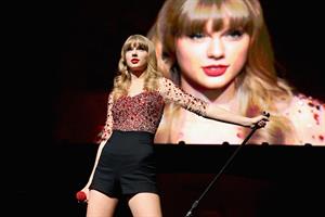 Taylor Swift on stage at the KIIS FM 2012 Jingle Ball concert at Nokia Theatre in Los Angeles - December 1, 2012 