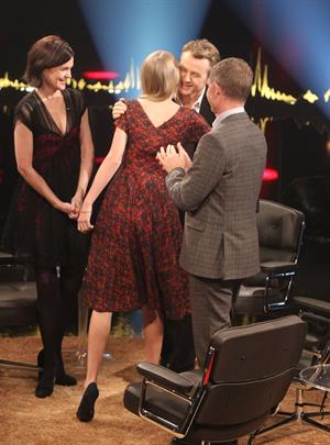 Taylor Swift performing on Swedish-Norwegian talk show Skavlan in London 11/8/12