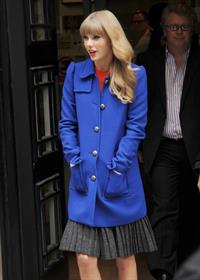 Taylor Swift outside BBC Radio 1 studios London October 5, 2012