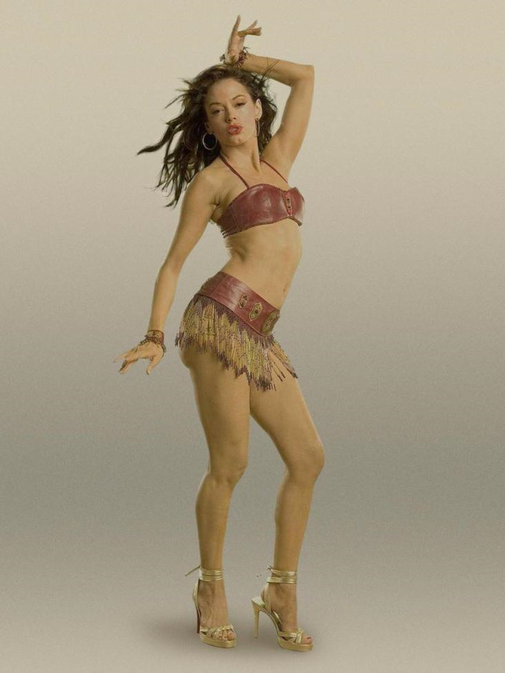 Rose McGowan in a bikini