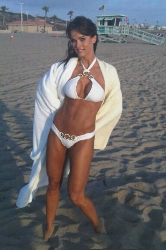 Karen McDougal in a bikini