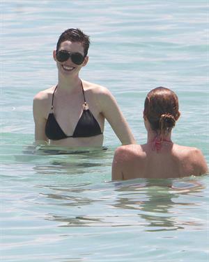 Anne Hathaway on a Beach in Miami 11 05 12 