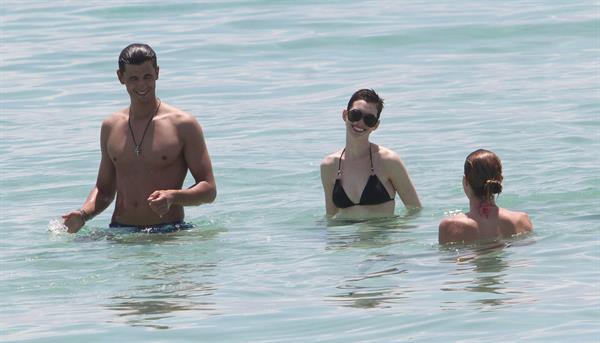 Anne Hathaway on a Beach in Miami 11 05 12 