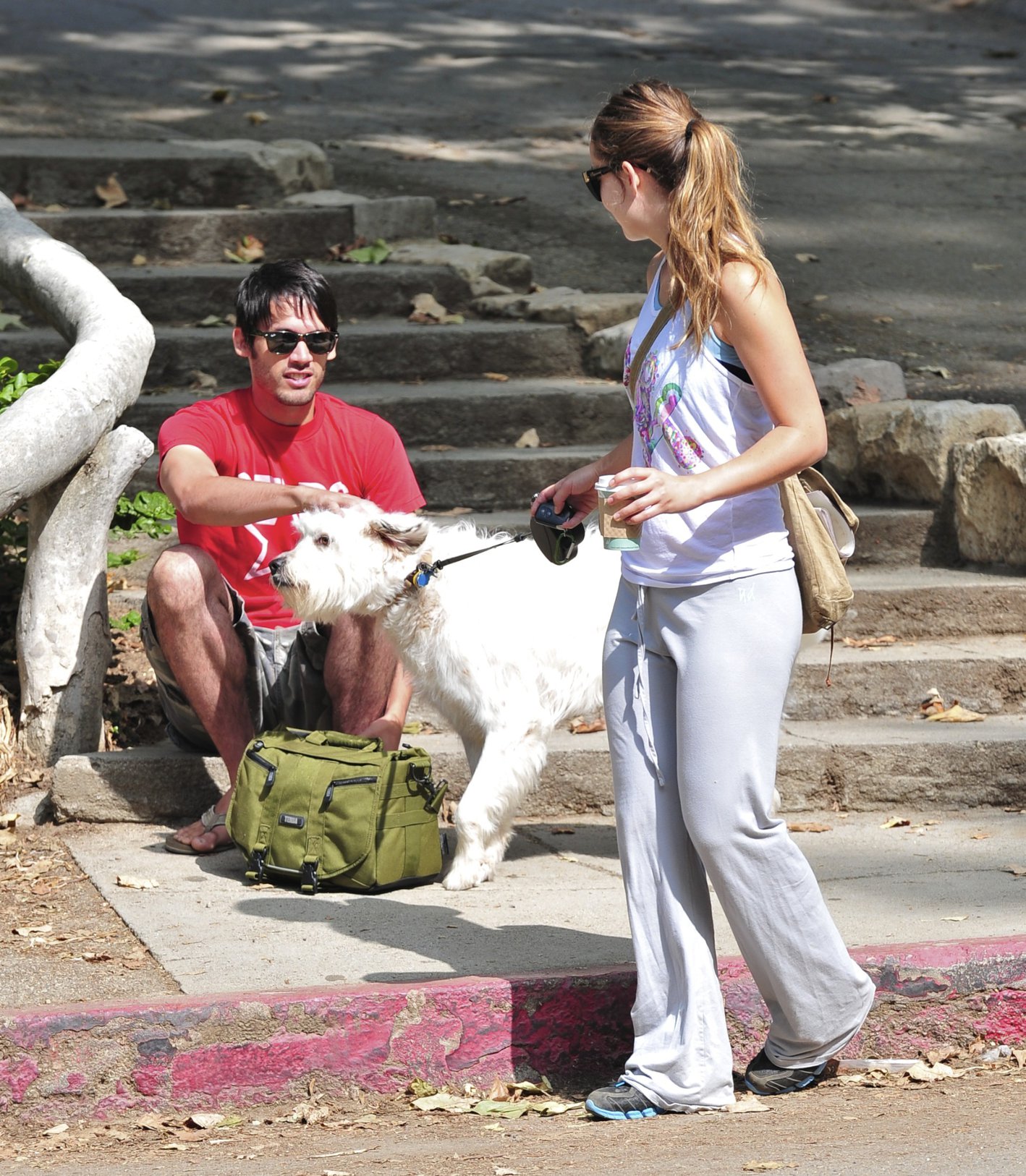 Olivia Wilde walking her dog in the Hollywood Hills on June 24, 2011