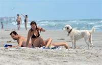 Olivia Wilde in a Bikini on the beach in Wilmington,North Carolina 8/22/12 