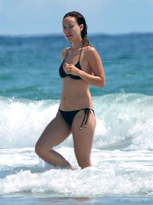 Olivia Wilde in a Bikini on the beach in Wilmington,North Carolina 8/22/12 