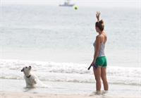 Olivia Wilde - on the beach in Wilmington,North Carolina - August 18 2012