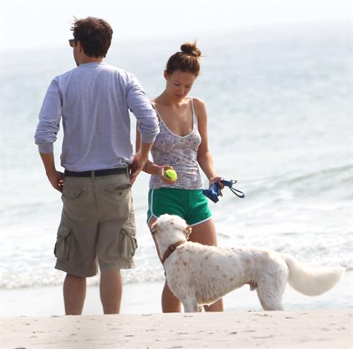 Olivia Wilde - on the beach in Wilmington,North Carolina - August 18 2012