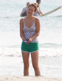 Olivia Wilde - on the beach in Wilmington,North Carolina - August 18 2012