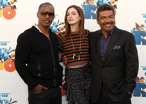 Anne Hathaway 20th Century Fox press day for Rio at Zanuck Theater January 28, 2011 