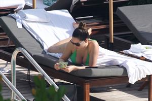 Kelly Brook bikini candids by the pool in Miami 2/1/13 
