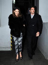 Kelly Brook birthday dinner with Thom Evans at The Wolseley restaurant London November 23, 2012 