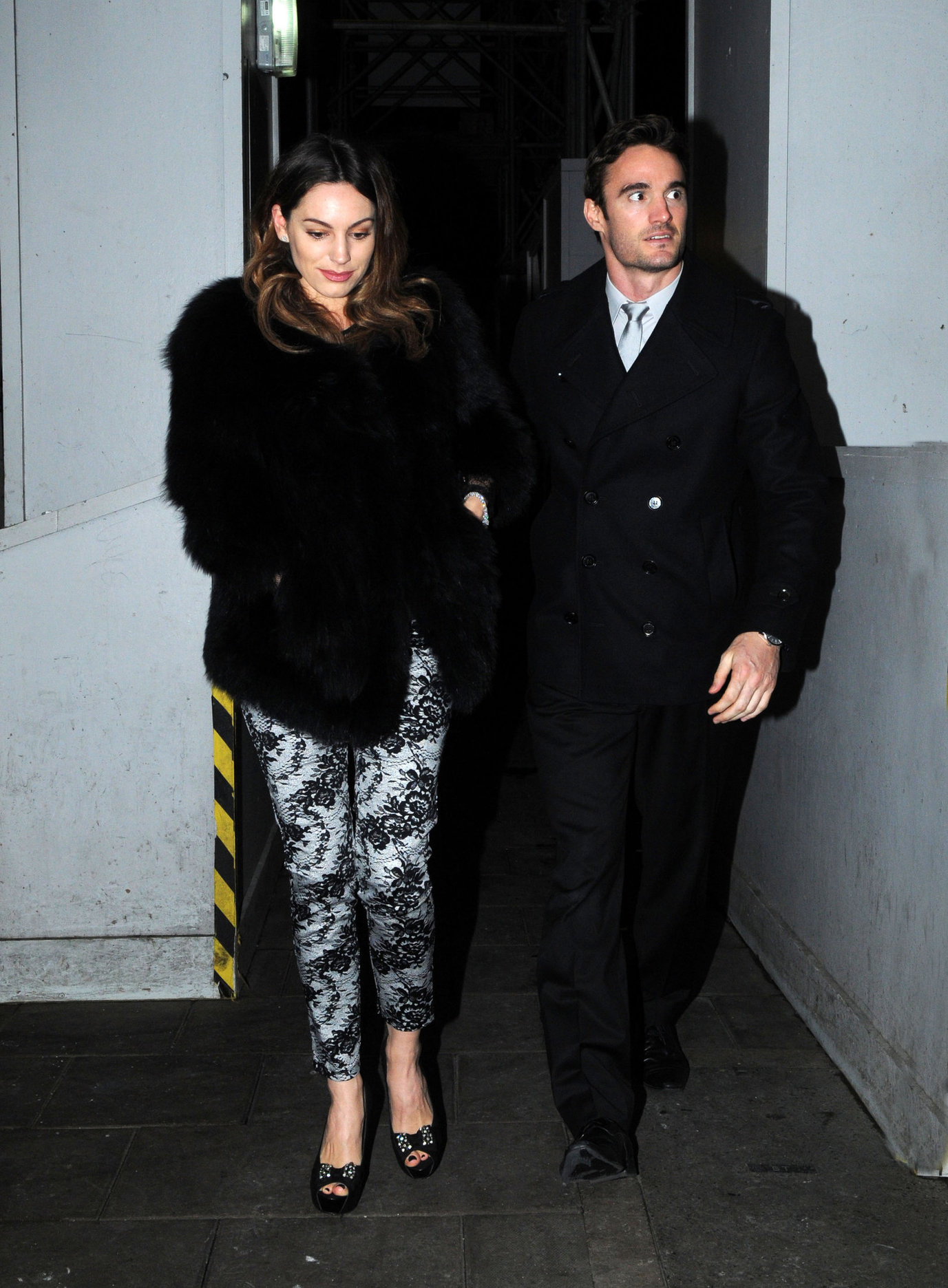 Kelly Brook birthday dinner with Thom Evans at The Wolseley restaurant London November 23, 2012 