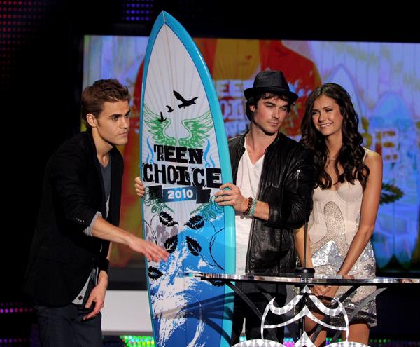 Nina Dobrev 2010 Teen Choice awards at Gibson Amphitheatre on August 8