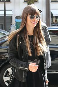 Jessica Biel Arrives at her hotel in Paris - October 7,2012 