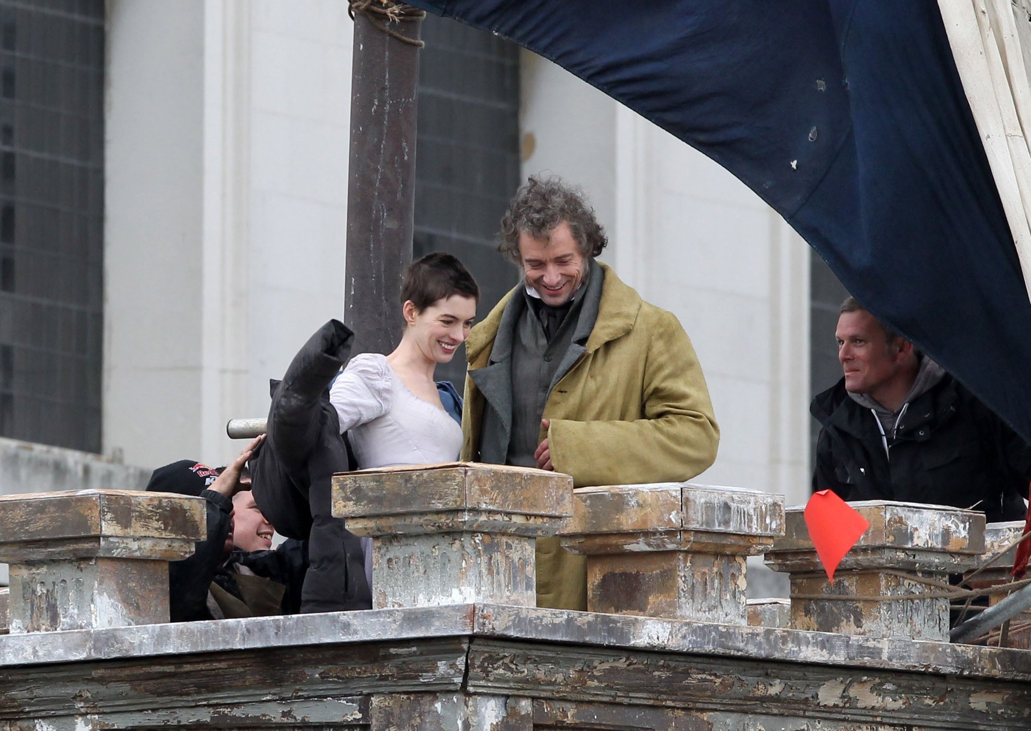 Anne Hathaway on the set of Les Miserables April 18, 2012