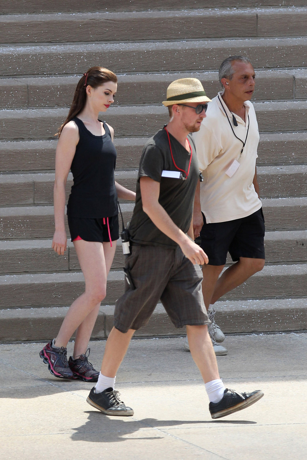 Anne Hathaway set of the Dark Knight Rises in Pittsburgh 4-8-2011