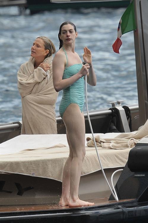 Anne Hathaway on vacation in Italy July 22, 2011 