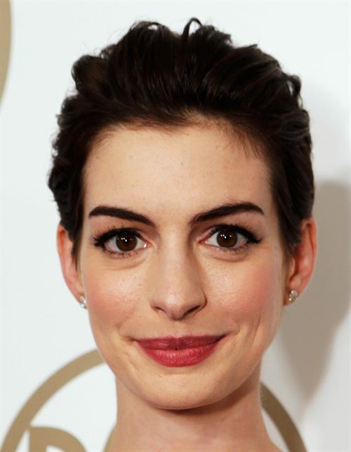 Anne Hathaway 24th Annual Producers Guild Awards at The Beverly Hilton Hotel in Beverly Hills January 26-2013 