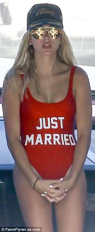 Hailey Bieber in a bikini