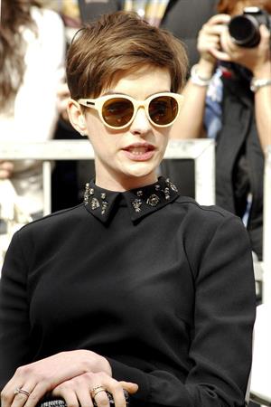 Anne Hathaway attends the Hugh Jackman Hollywood Walk Of Fame Ceremony in Hollywood December 13-2012 