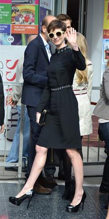 Anne Hathaway attends the Hugh Jackman Hollywood Walk Of Fame Ceremony in Hollywood December 13-2012 
