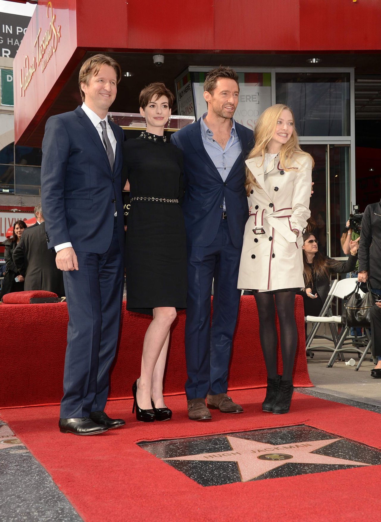 Anne Hathaway attends the Hugh Jackman Hollywood Walk Of Fame Ceremony in Hollywood December 13-2012 