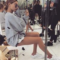 Hailey Bieber taking a selfie