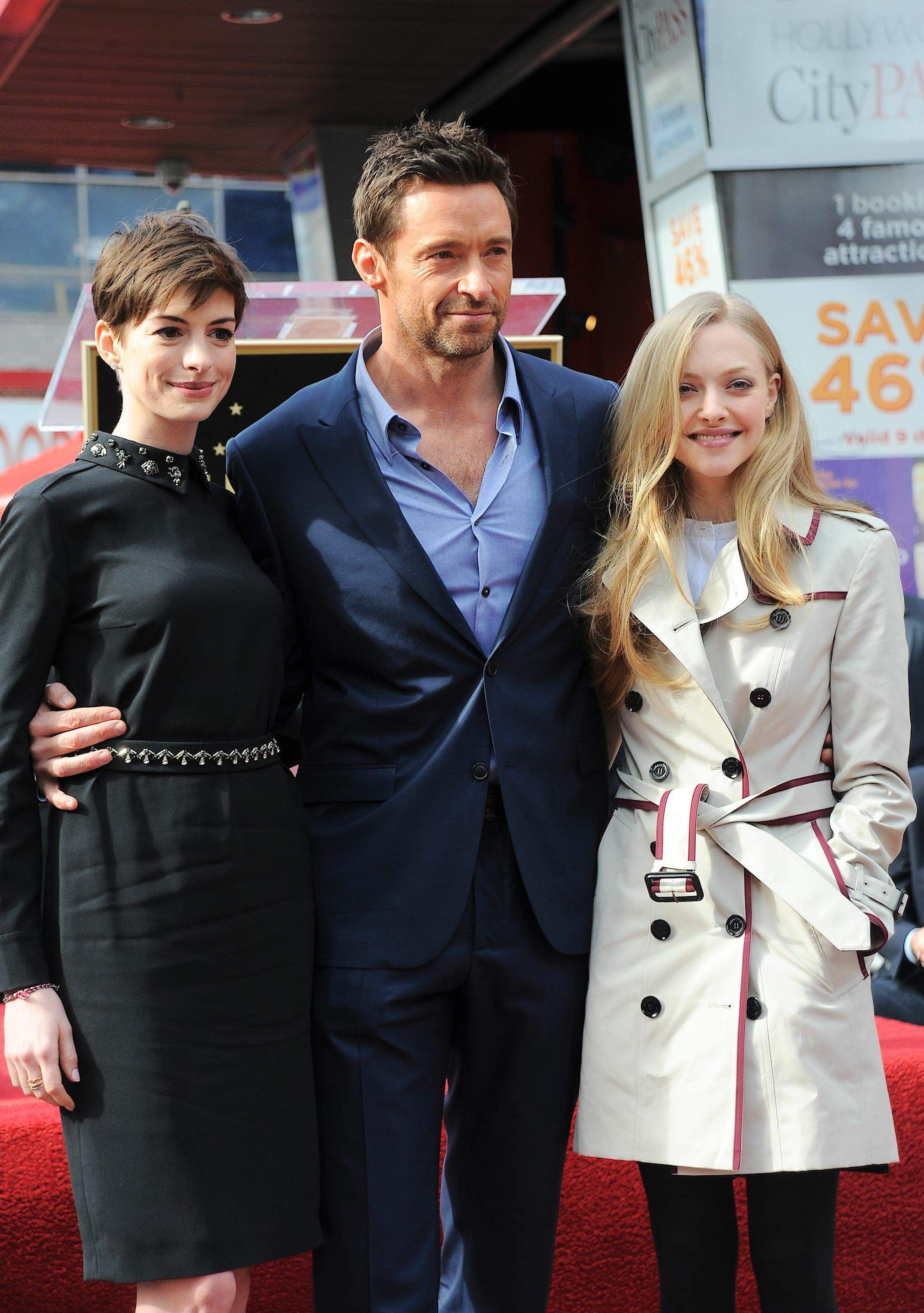 Anne Hathaway attends the Hugh Jackman Hollywood Walk Of Fame Ceremony in Hollywood December 13-2012 