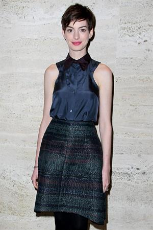 Anne Hathaway A Lunch to Celebrate Launch of 'LES MISERABLES at the Four Seasons Restaurant in NYC