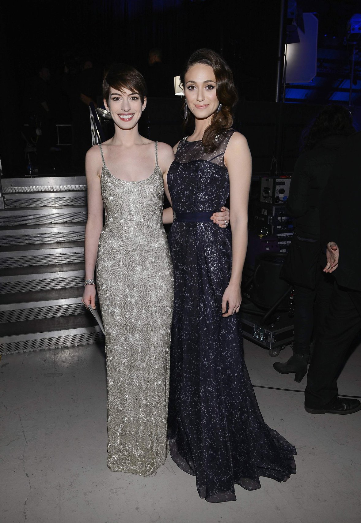 Anne Hathaway attends the Critics' Choice Movie Awards 2013 with Skinnygirl Cocktails at Barkar Hangar