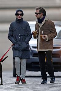 Anne Hathaway - out for a walk in NYC 1/8/13  