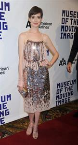 Anne Hathaway Attended the Museum of the Moving Image 27th Annual Black Tie Salute in New York Dec 11, 2012