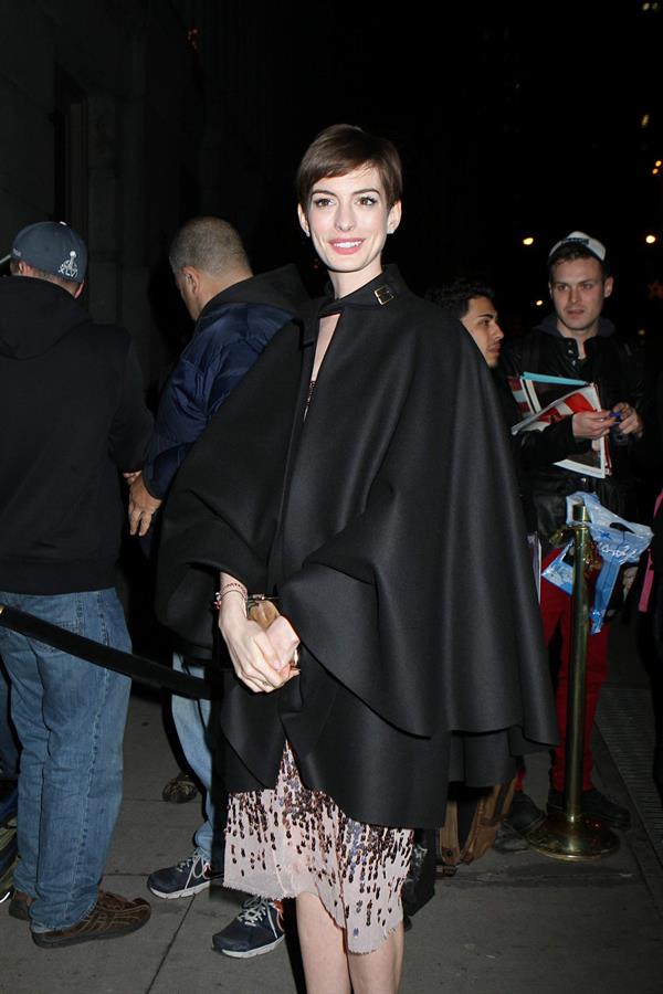 Anne Hathaway Attended the Museum of the Moving Image 27th Annual Black Tie Salute in New York Dec 11, 2012