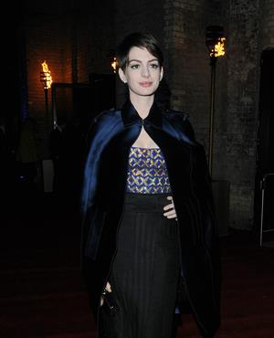 After the Les Miserables premiere, Anne Hathaway at the after-party for the movie at The Roundhouse in Camden, London UK.
