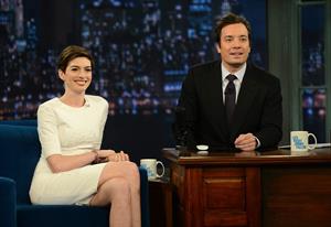 Anne Hathaway Late Night With Jimmy Fallon in New York December 11, 2012 