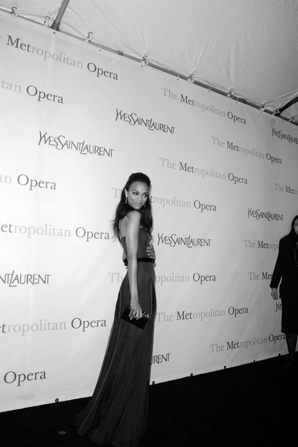 Zoe Saldana Metropolitan Opera 125th Anniversary Gala at Lincoln Center in NYC March 15th, 2009