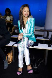 Zoe Saldana Prabal Gurung Fall 2012 Collection show February 11, 2012 in New York City 