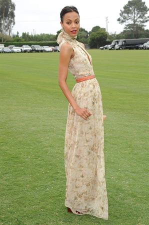 Zoe Saldana Santa Barbara Polo and Racquet club