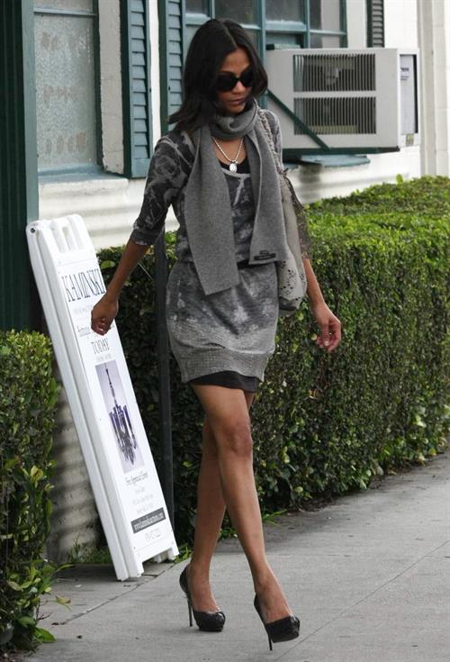 Zoe Saldana out & about in Los Angeles - March 5, 2010   