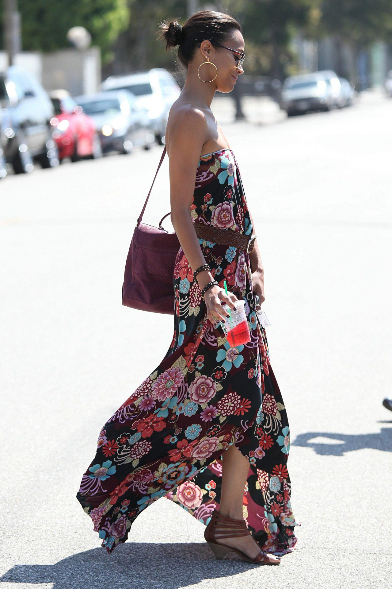 Zoe Saldana runs errands in LA August 5, 2011  