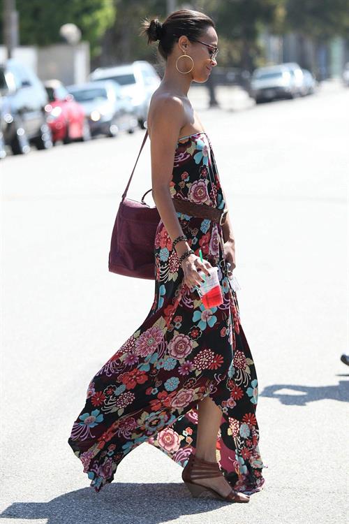 Zoe Saldana runs errands in LA August 5, 2011  
