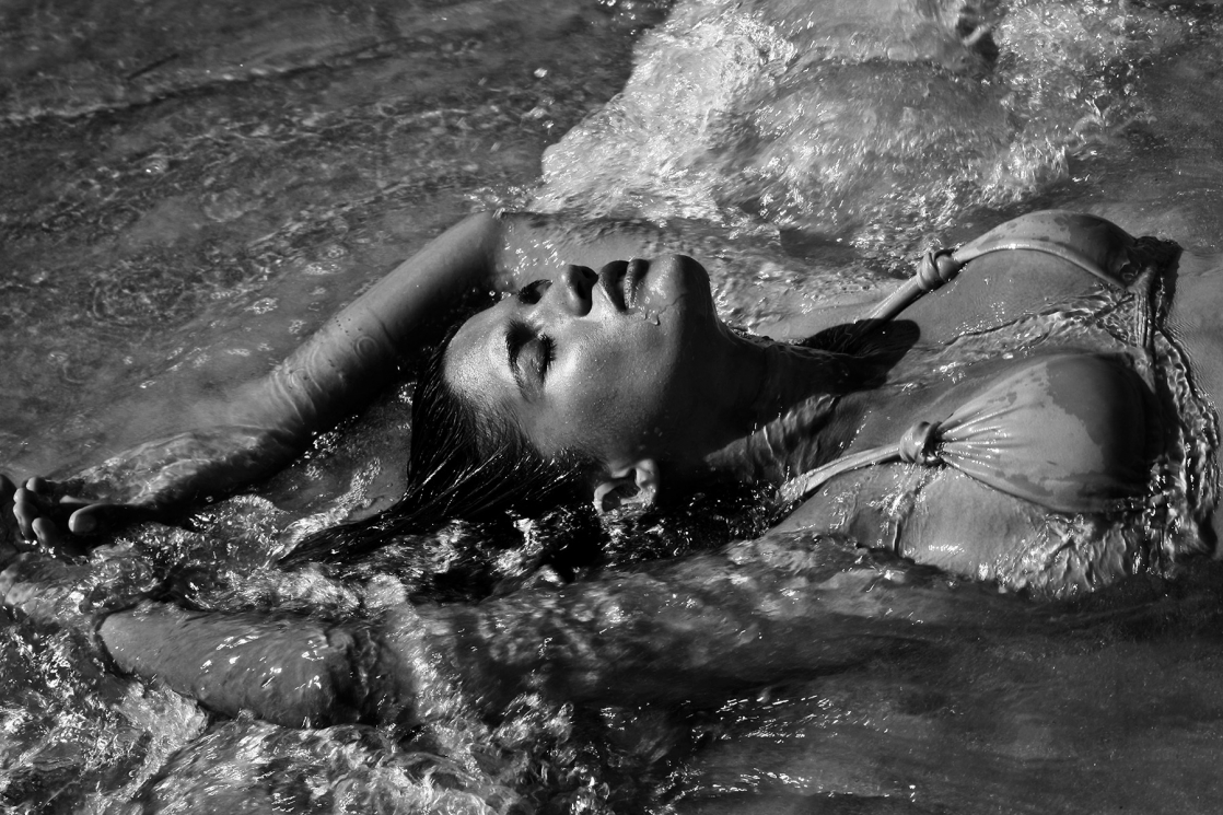 Rachel Barnes in a bikini