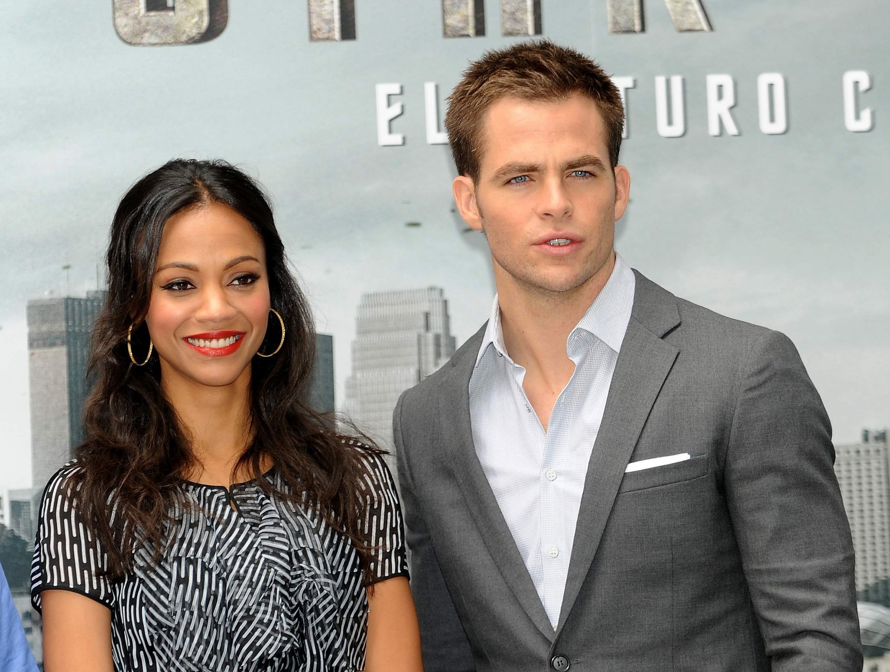Zoe Saldana at the Star Trek Madrid Photocall