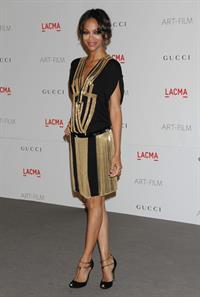 Zoe Saldana at LACMA's Art And Film Gala Honoring Clint Eastwood And John Baldessari in Los Angeles 2011.11.05