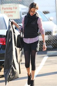 Zoe Saldana shops at Chanel in Beverly Hills December 5, 2012