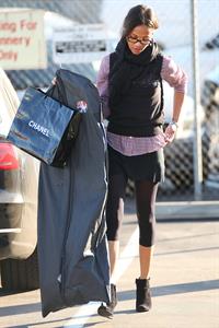 Zoe Saldana shops at Chanel in Beverly Hills December 5, 2012