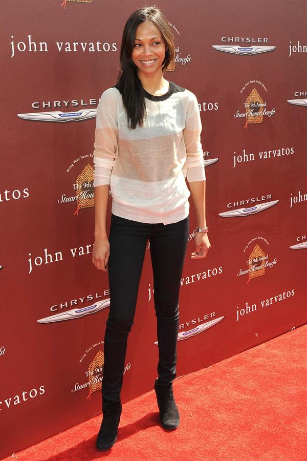 Zoe Saldana - John Varvatos 9th Annual Stuart House Benefit in Los Angeles March 11 2012. 