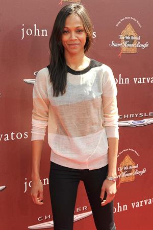 Zoe Saldana - John Varvatos 9th Annual Stuart House Benefit in Los Angeles March 11 2012. 